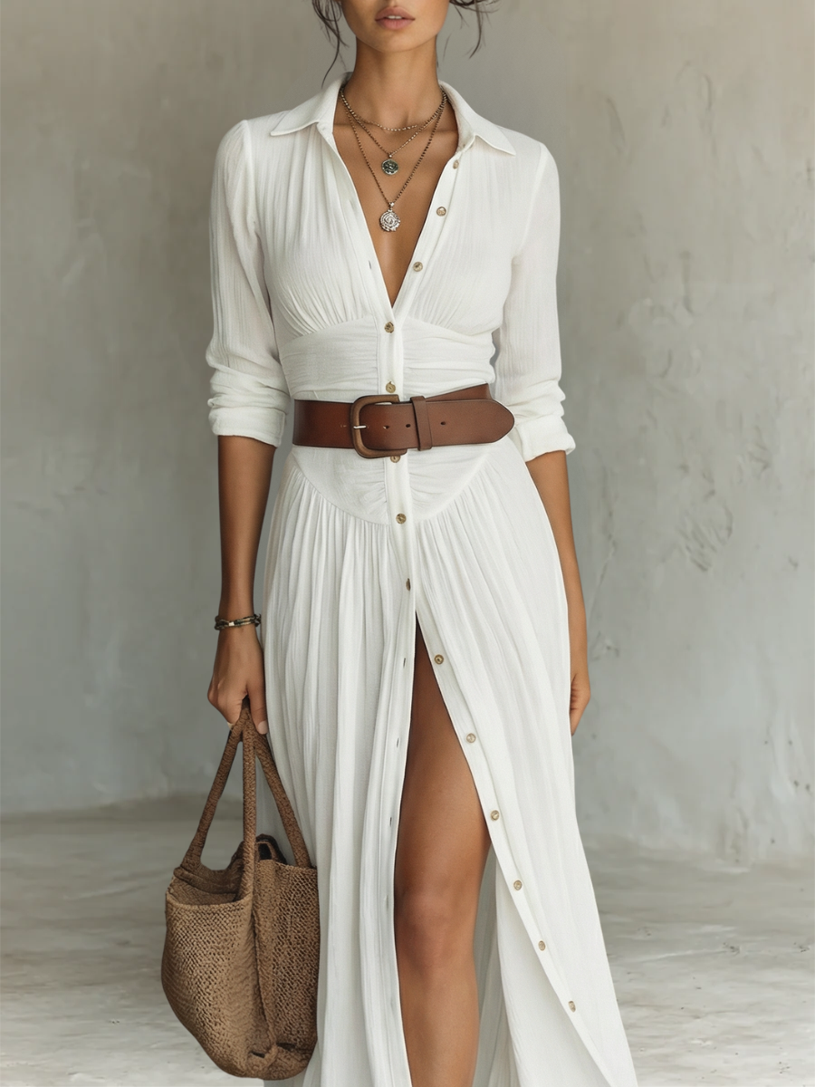 Elegant Cotton Maxi Dress 🤍| Boho Chic, Effortless & Timeless