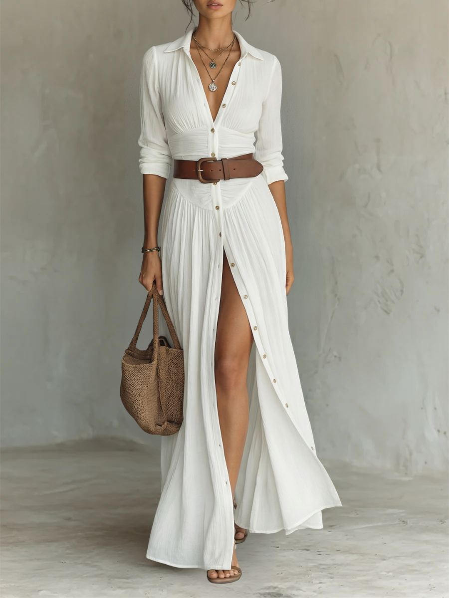 Elegant Cotton Maxi Dress 🤍| Boho Chic, Effortless & Timeless