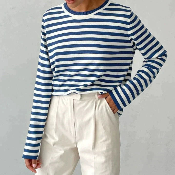 Luna™ Classic Striped Knit Sweater – Timeless Everyday Style