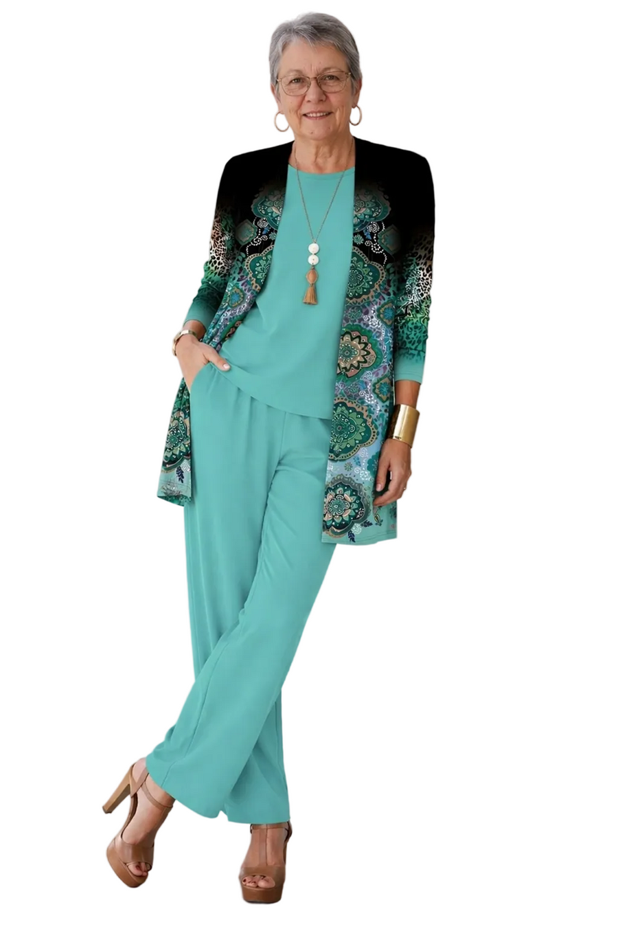 Gillian Elegant Turquoise 3-Piece Set