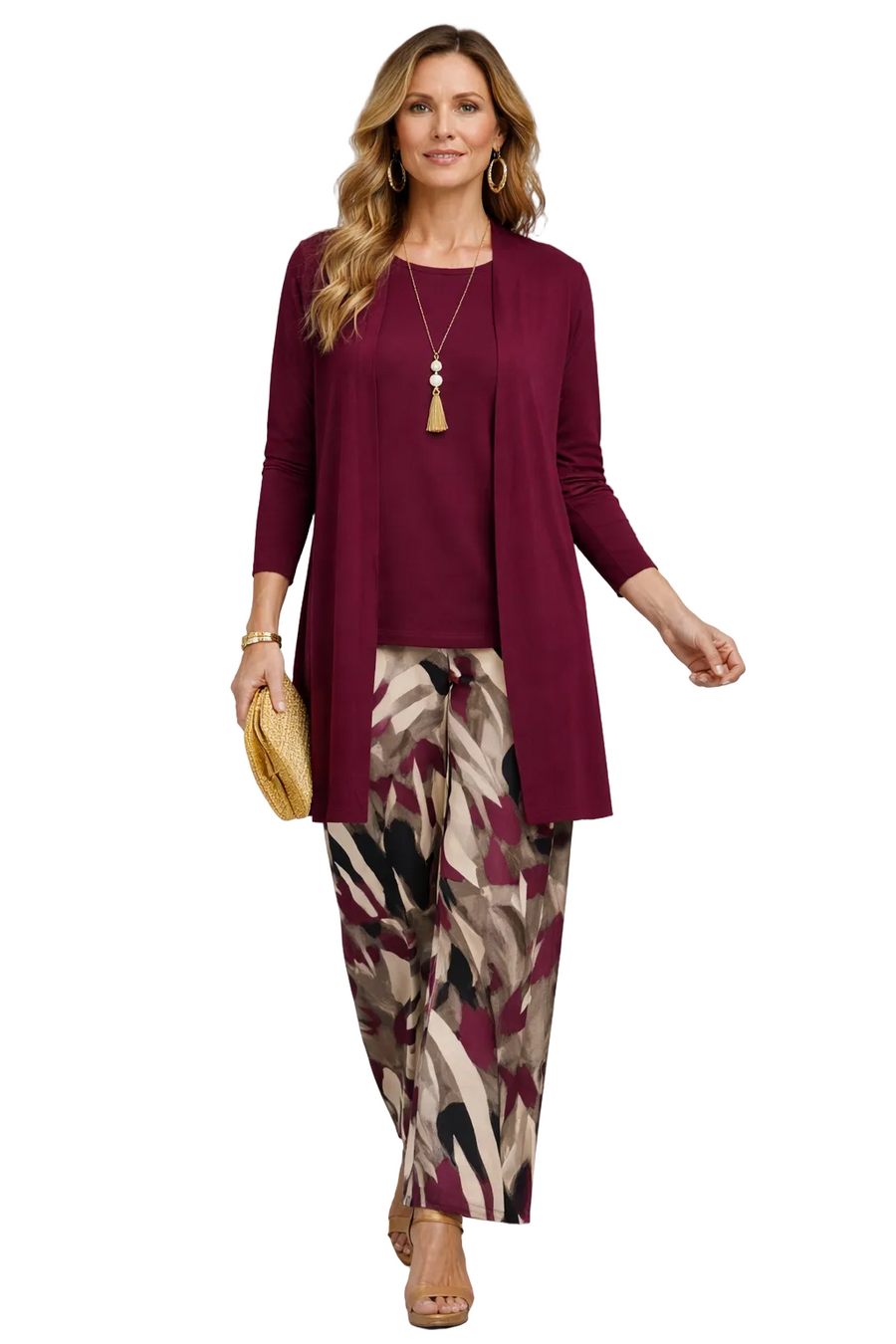 Elara Burgundy 3-Piece Set