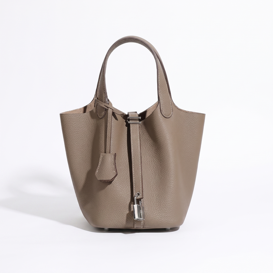 Elegant Textured Leather Tote Bag