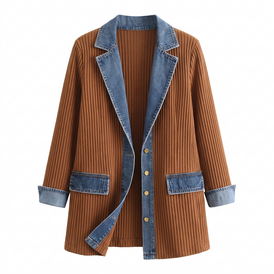 Luna Denim-Lined Winter Coat