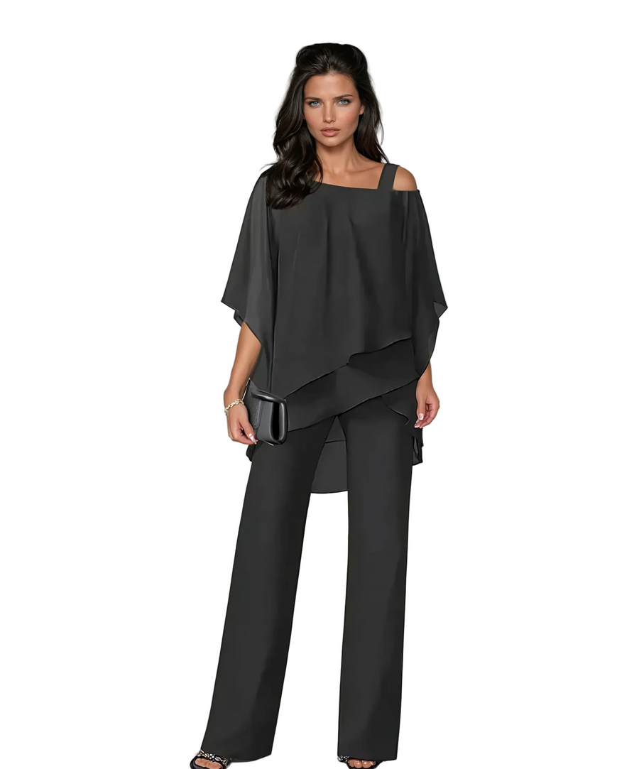 Elegant Flow Wide-Leg Pants Set