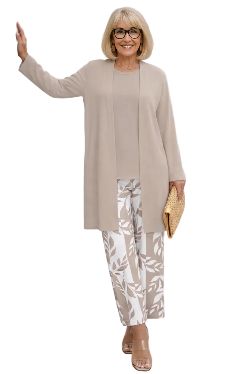 Elegant 3-Piece Beige Set