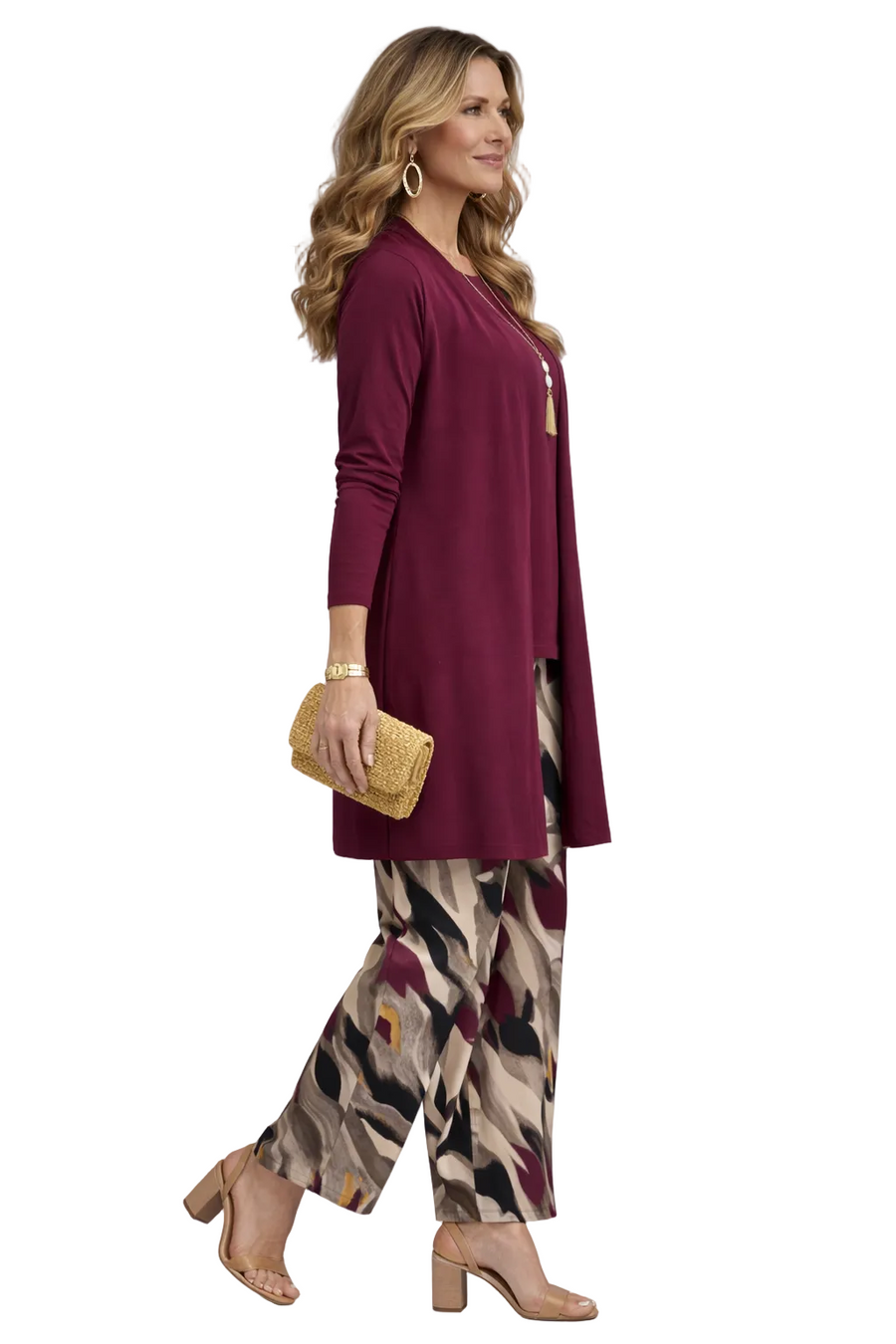 Elara Burgundy 3-Piece Set
